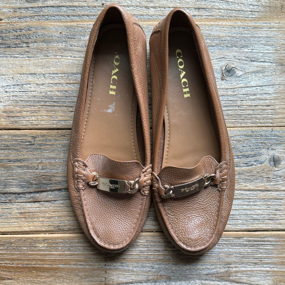 Coach Saddle Leather Loafers